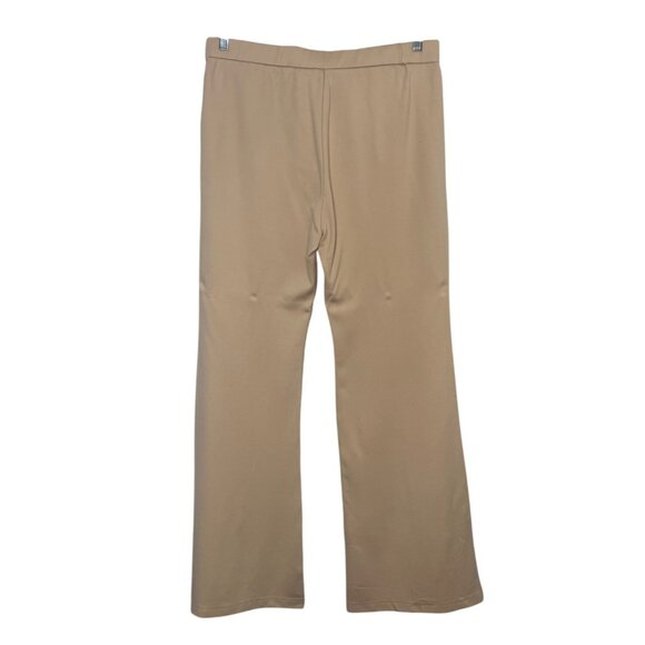 Wide Leg Pants Womens XL Beige Front Slits New WOT - Picture 2 of 8